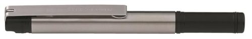 ZEBRA "F301 Compact", kék, golyóstoll, 0,24 mm, kupakos, rozsdamentes acél-fekete tolltest