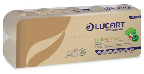 Toalettpapír, 2 rétegű, kistekercses, 19,8 m, LUCART, "EcoNatural10" 10 tek/csom