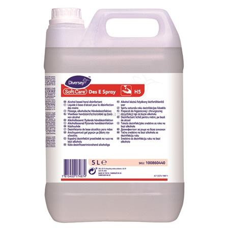 Kézfertőtlenítő folyadék, alkoholos, 5 l, "Soft Care Des E Spray" 5 liter/db