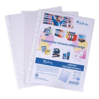   Genotherm, lefűzhető, A4+, 55 mikron, víztiszta, VICTORIA OFFICE